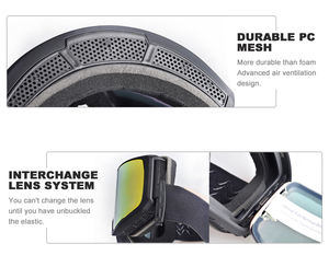 แว่นตาเล่นกีฬาเลนส์สีฟ้าสำหรับผู้ใหญ่แว่นตาสกีและแว่นตาสโนว์บอร์ดที่มีคุณสมบัติแม่เหล็กที่ดี - Product Image 2