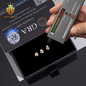 Алмазные гвоздики в стиле хип-хоп 925 3 мм, 4 когтя - Product Image 3