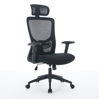 Chaise de bureau ergonomique moderne en maille importée personnalisée avec appui-tête réglable, inclinable, livraison directe, soutien lombaire