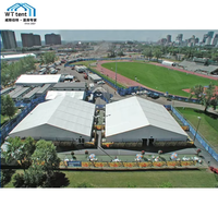 Carpa de Exhibición Grande de Aluminio con Estructura en A de 40m x 80m, Blanca, para Eventos y Ferias Comerciales al Aire Libre, con Capacidad para hasta 1600 Personas