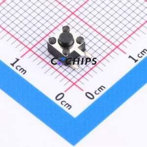 TS-1091B-A1B3-D2 Tactile Switch Through hole Component THT Switch Single Pole Single Throw Round Button 2.5N Right Angle Insert - Product Image 1