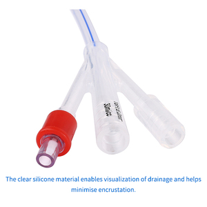 Cateter Urinário Foley Transparente 100% Silicone Fabricado na <span class=keywords><strong>China</strong></span>, Certificado CE, Tamanhos para Uso Pediátrico e Adulto - Product Image 6