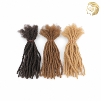 Extensions de dreadlocks au crochet en cheveux naturels 0,6 cm, faits à la main, cheveux brésiliens 100% vierges Remy Grade 9A-12A, toutes couleurs personnalisables