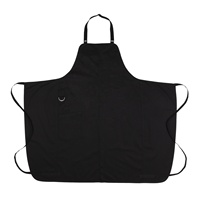 Tablier noir populaire de chef de cuisson en poly coton de cuisson populaire