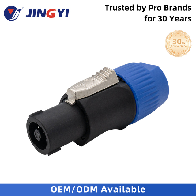 Hot Selling Male Plug Copper Nylon 4p Speakon Twin Connector 4pin for Speaker Box