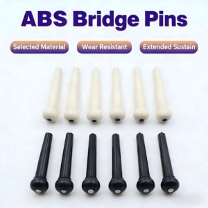 Wholesale Factory Direct ABS Guitar String Pegs, Black White Bridge Pins Universal Acoustic Guitar <b>End</b> Pin Parts - Product Image 2