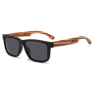 Lunettes de soleil en bois Conchen, monture carrée, polarisées UV400, unisexe, mode, voyage, conduite W3080 - Product Image 4