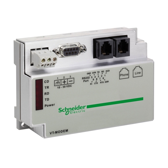 Industrial Analog PSTN Modem SR2MOD01 with RS232 Communication for PLC Remote Monitoring for Advanced Factory Automation