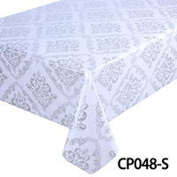 Nappe de table en PVC damassé européen de luxe, imperméable et anti-taches, pour la maison, l'hôtel, les mariages