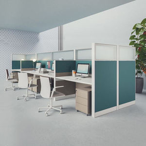 모던 모듈러 <span class=keywords><strong>8</strong></span>인용 사무실 큐비클 워크스테이션 온라인 데스크 2 4 6인용 사무실 파티션 책상 - Product Image 3