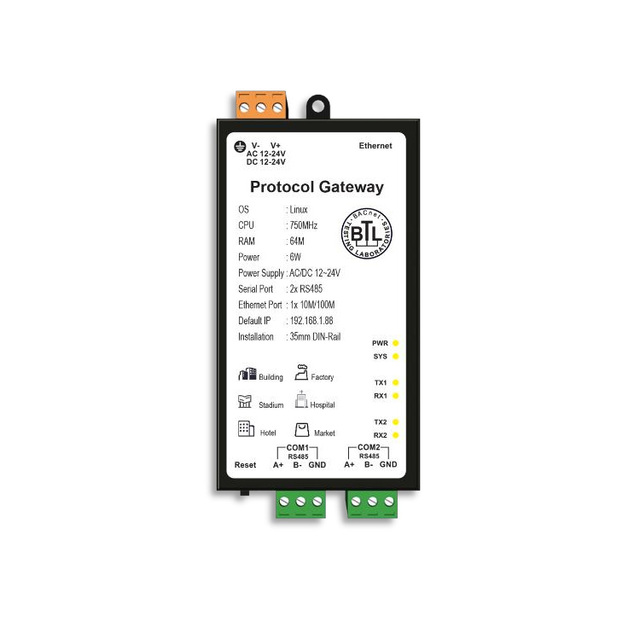 SNMP1002-ARM SNMP Gateway 512-Point 2* RS485 500+Protocol OPC UA SNMP V3 BTL CE Data Center Power Meter SCADA