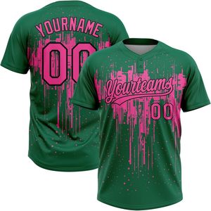 Camiseta de Béisbol Personalizada con Dos Botones, Uniforme de Equipo Sublimado de Manga Corta Unisex que Absorbe la Humedad - Product Image 1