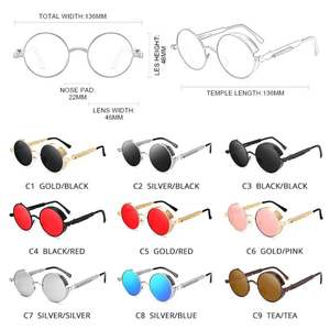 Gafas de Sol Vintage con Logotipo Personalizado, Diseño Retro Gótico Steampunk de Metal, UV400, Espejo Óptimo para Hombre y Mujer - Product Image 6