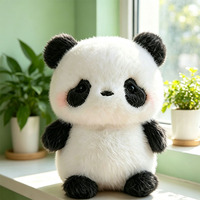 Porte-clés Panda en Peluche Doux et Moelleux avec Pompon, Accessoire pour Sac à Main ou Sac à Bandoulière
