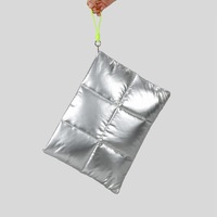 Funda Impermeable para Portátil Plateada Metálica, Funda Acolchada Antigolpes para Portátil, Bolsa de Hombro Acolchada para Computadora, Venta al por Mayor