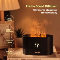 Diffuseur d'huiles essentielles pour la maison de 180 ml, 3 couleurs de flamme, diffuseur d'huiles essentielles silencieux, diffuseur d'arômes d'air à flamme colorée, humidificateur