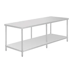 Factory Price 201 / 304 Stainless Steel Work Table Worktable For Commercial Kitchen Prep Table