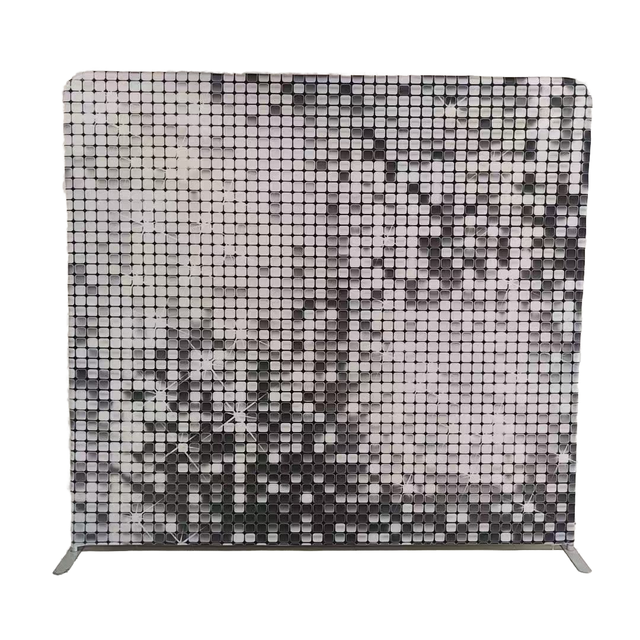 8*8ft Double Sided Aluminum Alloy Instant Print Wi-Fi Enabled Photo Booth Backdrop Banner for Event Booths