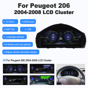 หน้าจอ LCD แสดงผลบนแผงหน้าปัดรถยนต์ Navihua ระบบ Linux พร้อม Carplay วัดความเร็วแบบดิจิตอล สำหรับรถยนต์ Peugeot 206 ปี 2004-2008 - Product Image 3
