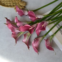 Prix Usine Grande Taille Lys Calla Artificiel en EVA Fleur au Toucher Réel pour Centre de Table Décoration
