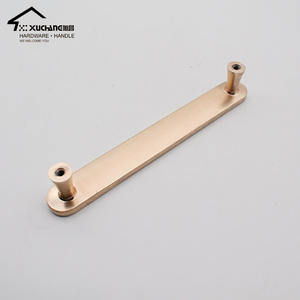 باب وخزانة ملابس من النحاس المصقول من الجلد البني بتصميم كلاسيكي على الطراز الأوروبي لأدراج المطبخ - Product Image 4