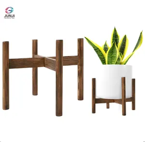 Wood Plant Stand Wood Potted Stand Indoor Wood Flower Pot Holder decorative flower pot stands