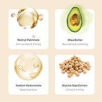 Crème Visage Hydratante Anti-Âge 50ml à l'Acide Hyaluronique et à la Vitamine C pour Femme, Hydratation Jour et Nuit