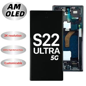Écran <span class=keywords><strong>OLED</strong></span> pour S22 Ultra 5G S908 6,8 pouces 120Hz avec numériseur d'empreintes digitales et luminosité 400cd+ - Product Image 1