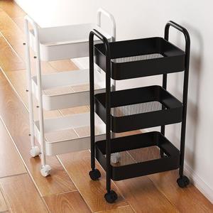 Kitchen Storage Rack Multi Tier Metal Mesh Shelf With Wheels For Kitchen Organizer Vegetable Oven Microwave Storage - Product Image 2