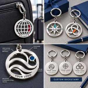 Llavero Abridor de Botellas Metálico con Logotipo Corporativo, Regalo de Reconocimiento para Empleados, Fabricación OEM ODM, Llavero Redondo - Product Image 2