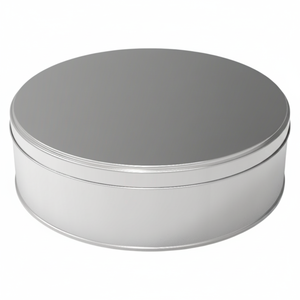 Kontensan Round Tin <b>Box</b> 2.5 Lt <b>Locking</b> Nut Container L914 Model Turkey 215 X H66mm Slip Lid - Product Image 2