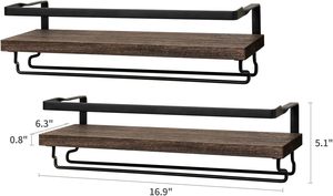 나무 벽 음료 랙 및 유리 홀더 와인 스탠드 소박한 단단한 소나무 나무 수제 와인 선반 - Product Image 3