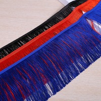 Vente en gros de haute qualité brillant 8 pouces 20CM brillant Polyester fil de soie Chainette gland frange pour robe de danse