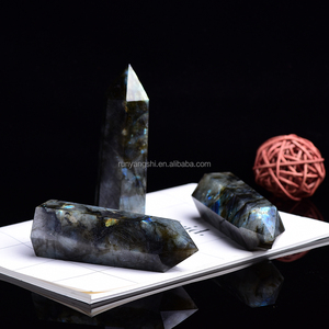 Commercio all'ingrosso Naturale 10*3 centimetri di Grandi Dimensioni Labradorite Punto Oblisk di Cristallo Torre di Pietra Per La Decorazione del Regalo - Product Image 6