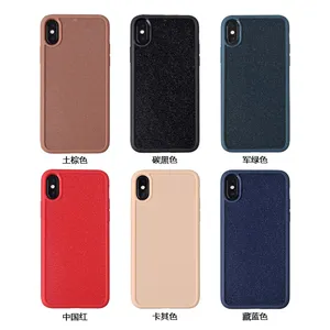 Matte Soft Edge Hard Back Hybrid TPU PC 2 In 1 Groove Inlay Casing Kosong untuk Iphone Xs 14 Max Casing Kulit Kayu Kustom