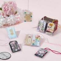 Op maat gemaakte Omamori-hanger met geborduurd logo, gelukbrengende amulet tas voor promotionele cadeau sleutelhanger tas hangdecoratie