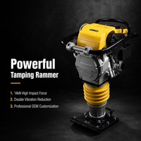 Compacteur vibrant portatif LC à faible consommation, moteur essence 3,6 kW, force d'impact 10 KN, 600-640 TPM, efficace