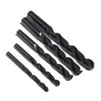 Perceuse HSS personnalisée en acier rapide noire à manche droit pour pâte frite et torsades en alliage de tôle de fer et d'aluminium vente en gros
