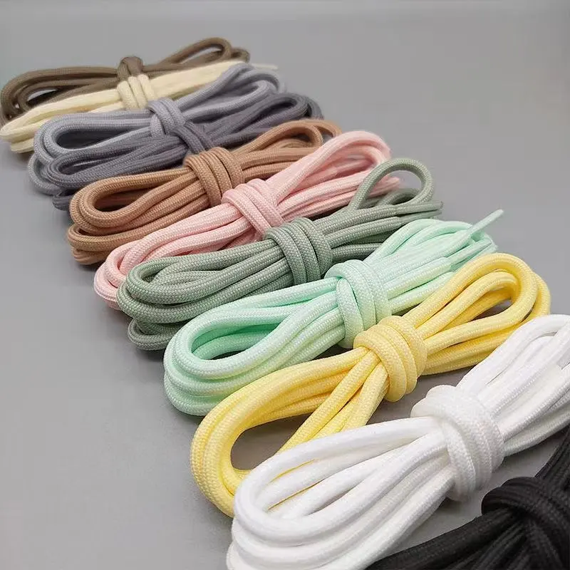 Best selling 47-63" Pure Color Rope Laces Colorful Rope Shoelaces Round Shoe Laces Boot Laces for Yeezy 350 700 750 Sneakers