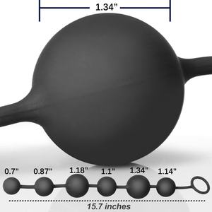 Bolas Anales de Silicona con Aumento Gradual de Tamaño y Anillo de Tracción Seguro, Fáciles de Limpiar, para Adultos - Product Image 5