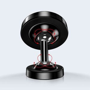 CJ65 <b>Creative</b> Aluminum Alloy Dual Ball Magnet Car Phone Holder 360 Rotation Magnetic Mobile Phone Holder Magnetic Holder Car - Product Image 5