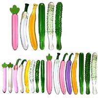 Pénis artificiel haut de gamme, plusieurs tailles, style fruit, godemiché en verre, jouet de masturbation mignon et ludique, jouet sexuel pour femme, vente en gros