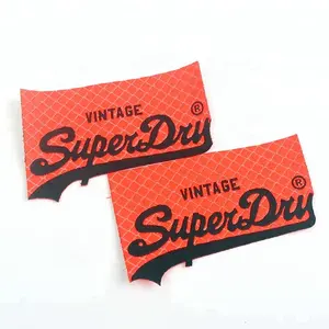 Tissu Vintage avec Logo Unique 100% en Polyester, étiquettes tissées bon marché, personnalisées