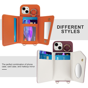 Portefeuille en cuir sac de téléphone étui bandoulière portefeuille porte-clés téléphone portable étui porte-carte béquille pour <span class=keywords><strong>iphone</strong></span> 14 pro max - Product Image 2