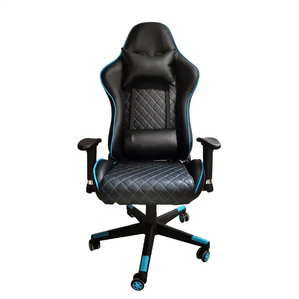 Chaise inclinable rotative large professionnelle chaise de jeu de bureau d'ordinateur de jeu jeu bon tissu bleu vert chaise de jeu de bureau