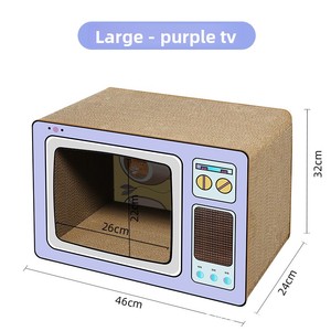 Tiragraffi per Gatti in Cartone, Tiragraffi Verticale a Forma di TV 3D Extra-Large, Forniture per Gatti e Gattini - Product Image 6