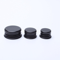 Capuchon en aluminium fileté noir doré imprimé 18mm 20mm 24mm 28mm pour bouteille en verre ronde Boston/flacons en verre tubulaires