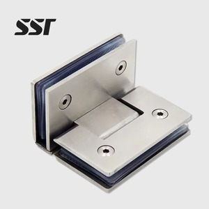 Charnière de porte de douche SSE SSR-90C moderne en alliage de zinc à 180 degrés, 4 mm, mur-verre, installation facile pour porte de salle de bain - Product Image 1