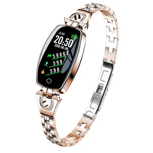 热卖H8女性智能手表防水BT优雅女士Relojes智能手表手链