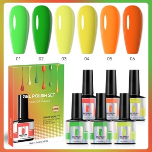 Juego de 6 Esmaltes de Uñas en Gel <span class=keywords><strong>para</strong></span> Todas las Temporadas, Arte de Uñas <span class=keywords><strong>Semipermanente</strong></span>, Esmalte de Uñas en Gel UV/LED, Suministros <span class=keywords><strong>para</strong></span> Uñas - Product Image 1